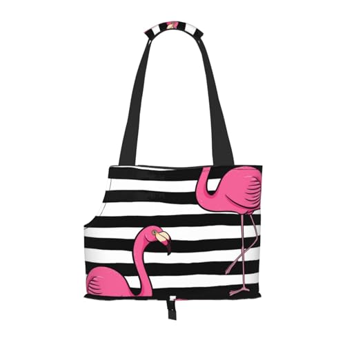 Faltbare Katzentragetasche für Hunde, rosa Flamingo, Haustier-Tragetasche, wasserdicht, zusammenklappbar, Haustier-Tragetasche für kleine Hunde, atmungsaktive Reisetasche mit Sicherheitshaken und Faltbare Katzentragetasche für Hunde, rosa Flamingo, Haustier-Tragetasche, wasserdicht, zusammenklappbar, Haustier-Tragetasche für kleine Hunde, atmungsaktive Reisetasche mit Sicherheitshaken und von FEYUNYAN