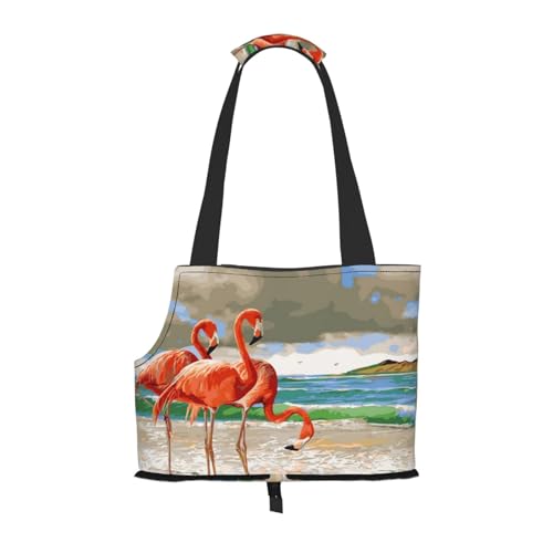 Faltbare Tragetasche für Katzen, Flamingo, Strand, Haustier-Tragetasche, wasserdicht, zusammenklappbar, für kleine Hunde, atmungsaktive Reisetasche mit Sicherheitshaken und Sichtfenster (34 x 36 x Faltbare Tragetasche für Katzen, Flamingo, Strand, Haustier-Tragetasche, wasserdicht, zusammenklappbar, für kleine Hunde, atmungsaktive Reisetasche mit Sicherheitshaken und Sichtfenster (34 x 36 x von FEYUNYAN