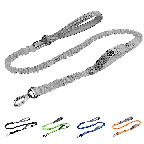 FEimaX Bungee Hundeleine Starke Elastische Ruckdämpfer mit Auto Sicherheitsgurt und 2 Weich Gepolstertem Griffen Trainingsleine für Kleine Mittelgroße Große Hunde FEimaX Bungee Hundeleine Starke Elastische Ruckdämpfer mit Auto Sicherheitsgurt und 2 Weich Gepolstertem Griffen Trainingsleine für Kleine Mittelgroße Große Hunde von FEimaX