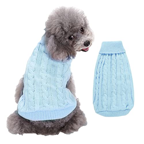 FEimaX Hundepullover Haustier Katze Hund Pullover Winter Warmer Sweater für Kleine Mittelgroße und große Hunde Katzen Welpen Strickpullover Kleidung Mantel Kostüm von FEimaX