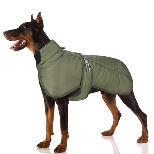FEimaX Winter Hundemantel Warme Hundejacke Winddichte Wintermantel für Mittelgroße Große Hunde Reflektierende Verstellbare Haustier Weste HundeKleidung mit D-Ring FEimaX Winter Hundemantel Warme Hundejacke Winddichte Wintermantel für Mittelgroße Große Hunde Reflektierende Verstellbare Haustier Weste HundeKleidung mit D-Ring von FEimaX