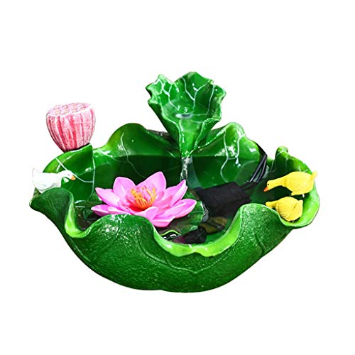 Aquarium Kreativer Desktop-Aquarium-Brunnen im Lotus-Stil Bonsai-Luftbefeuchter Zerstäuber Zuhause Wohnzimmer Büro Aquarium-Dekoration Fisch-Aquariumschalen (Farbe: Grau) (Grau) von FFTSH