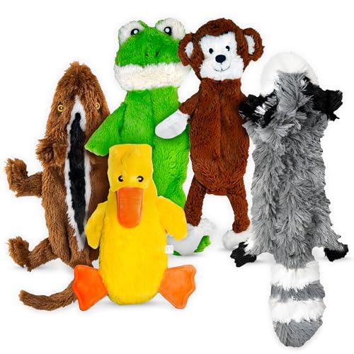 FGA MARKETPLACE Plüsch-Hundespielzeug mit Waschbär-Streifenhörnchen, Entenfrosch, Affe, flach, keine Füllung, kein Quietschen, lustiger Stil, wird Ihren Hund stundenlang unterhalten FGA MARKETPLACE Plüsch-Hundespielzeug mit Waschbär-Streifenhörnchen, Entenfrosch, Affe, flach, keine Füllung, kein Quietschen, lustiger Stil, wird Ihren Hund stundenlang unterhalten von FGA MARKETPLACE