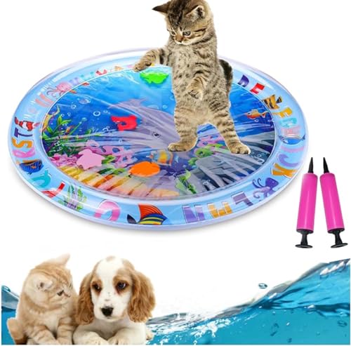 FGAQLUK Große Wasser-Sensor-Spielmatte for Katzen, Haustier-Wasser-Sensor-Spielmatte, Aufblasbare Wasser-Sensor-Katzenmatte for Hauskatzen, Interaktives Katzen-Spritzmatten-Spielzeug Mit Ozean-Thema(C FGAQLUK Große Wasser-Sensor-Spielmatte for Katzen, Haustier-Wasser-Sensor-Spielmatte, Aufblasbare Wasser-Sensor-Katzenmatte for Hauskatzen, Interaktives Katzen-Spritzmatten-Spielzeug Mit Ozean-Thema(C von FGAQLUK