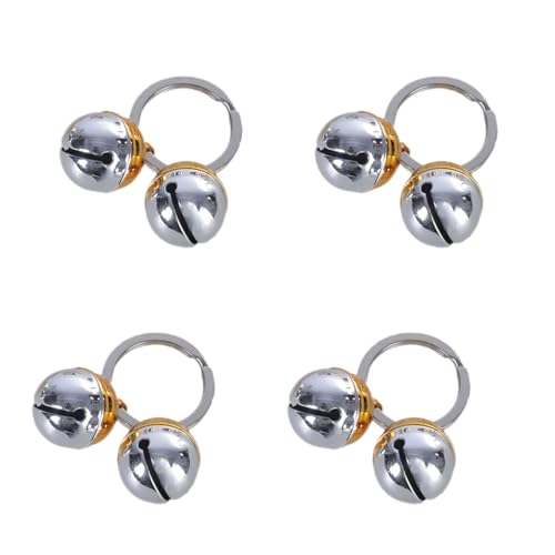 FGDTREE 4pack Cats Hundekragen Glocken Farbenfrohe Kleine Messingglocken Glocken Hundekragen Charme Vintage Styles Haustier Accessoire Messing Haustier von FGDTREE