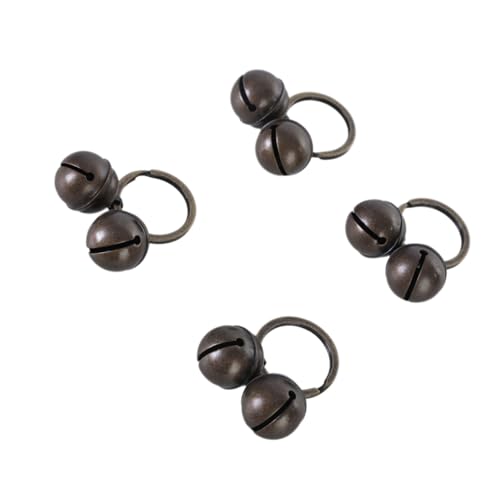FGDTREE 4pack Cats Hundekragen Glocken Farbenfrohe Kleine Messingglocken Glocken Hundekragen Charme Vintage Styles Haustier Accessoire Messing Haustier von FGDTREE