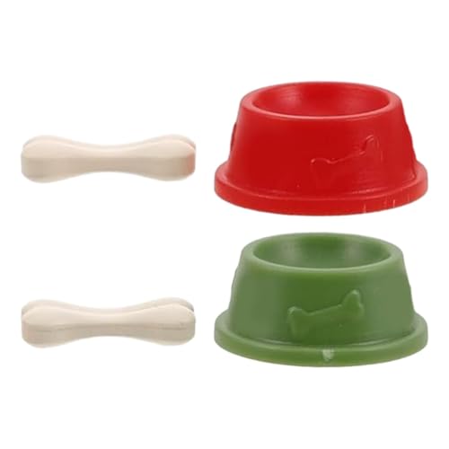 FGUUTYM Miniatur-Hundenapf-Modell für Puppenhaus. Realistische Haustier- und Wassernäpfe für und Mädchen. Bezauberndes Zubehör für kreatives Spielen und fantasievolle Szenarien. (Green, One Size) von FGUUTYM