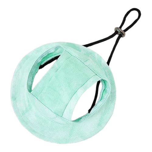 FGUUTYM Verstellbarer Sonnenhut für Hunde mit Ohrlöchern, leicht, für Hunde (Größen S/M/L) Kleiner Hundehut (Green, M) von FGUUTYM