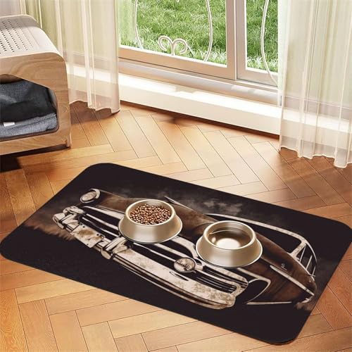 American Car in Brown Haustier-Futtermatte, 40 x 60 cm, saugfähige Hundematte für Futter- und Wassernapf, PU-Leder, Katzenfuttermatte, wasserdicht, schnell trocknend, Haustier-Platzsets, keine Flecken American Car in Brown Haustier-Futtermatte, 40 x 60 cm, saugfähige Hundematte für Futter- und Wassernapf, PU-Leder, Katzenfuttermatte, wasserdicht, schnell trocknend, Haustier-Platzsets, keine Flecken von FHEBNDS