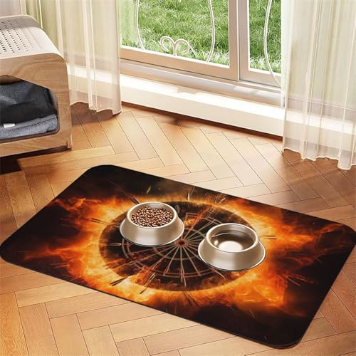 Dartscheibe, Haustier-Futtermatte, 40 x 60 cm, saugfähige Hundematte für Futter, PU-Leder, Katzenfutter, wasserdicht, schnell trocknend, Haustier-Tischsets Dartscheibe, Haustier-Futtermatte, 40 x 60 cm, saugfähige Hundematte für Futter, PU-Leder, Katzenfutter, wasserdicht, schnell trocknend, Haustier-Tischsets von FHEBNDS