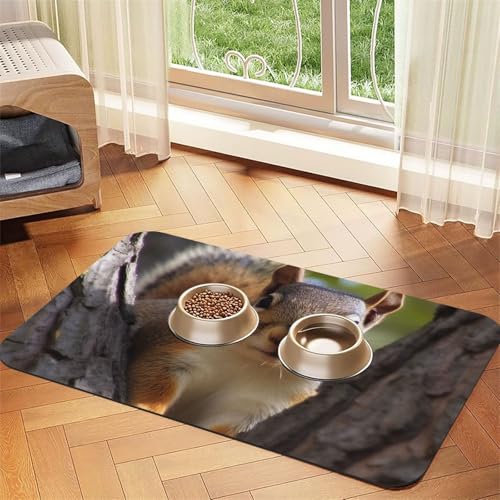 Eichhörnchen im Baum, Haustier-Futtermatte, 30 x 45 cm, saugfähige Hundematte für Futter und Wassernapf, PU-Leder, Katzenfuttermatte, wasserdicht, schnell trocknend, Haustier-Platzsets, keine Flecken Eichhörnchen im Baum, Haustier-Futtermatte, 30 x 45 cm, saugfähige Hundematte für Futter und Wassernapf, PU-Leder, Katzenfuttermatte, wasserdicht, schnell trocknend, Haustier-Platzsets, keine Flecken von FHEBNDS