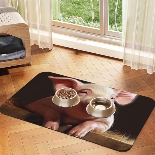 Foolish niedliche Tier-Füttermatte, 40 x 60 cm, saugfähige Hundematte für Futter- und Wassernapf, PU-Leder, Katzenfuttermatte, wasserdicht, schnell trocknend, Haustier-Platzsets, keine Flecken Foolish niedliche Tier-Füttermatte, 40 x 60 cm, saugfähige Hundematte für Futter- und Wassernapf, PU-Leder, Katzenfuttermatte, wasserdicht, schnell trocknend, Haustier-Platzsets, keine Flecken von FHEBNDS