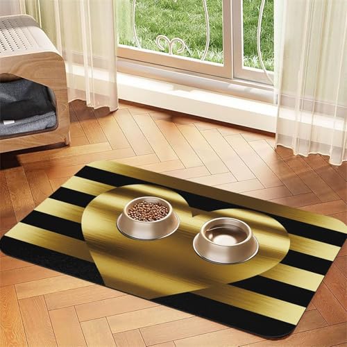Futtermatte für Haustiere, 40 x 60 cm, saugfähige Hundematte für Futter- und Wassernapf, PU-Leder, Katzenfuttermatte, wasserdicht, schnell trocknend, keine Flecken Futtermatte für Haustiere, 40 x 60 cm, saugfähige Hundematte für Futter- und Wassernapf, PU-Leder, Katzenfuttermatte, wasserdicht, schnell trocknend, keine Flecken von FHEBNDS