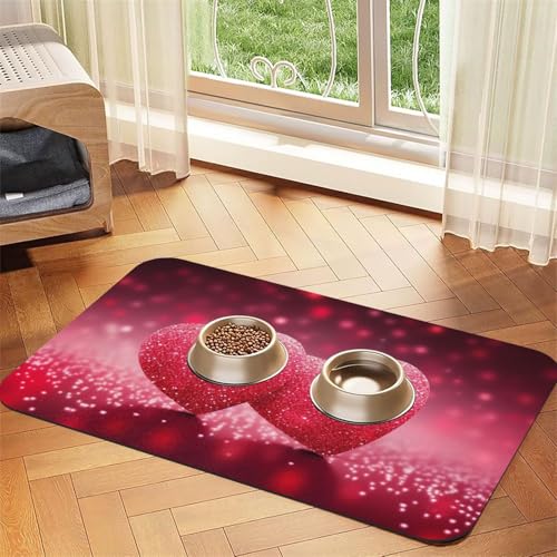 Futtermatte für Haustiere, 40 x 60 cm, saugfähige Hundematte für Futter und Wassernapf, PU-Leder, Katzenfuttermatte, wasserdicht, schnell trocknend, keine Flecken Futtermatte für Haustiere, 40 x 60 cm, saugfähige Hundematte für Futter und Wassernapf, PU-Leder, Katzenfuttermatte, wasserdicht, schnell trocknend, keine Flecken von FHEBNDS