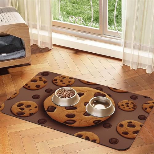 Futtermatte für Haustiere, 40 x 60 cm, saugfähige Hundematte für Futter und Wassernapf, PU-Leder, Katzenfuttermatte, wasserdicht, schnell trocknend, keine Flecken Futtermatte für Haustiere, 40 x 60 cm, saugfähige Hundematte für Futter und Wassernapf, PU-Leder, Katzenfuttermatte, wasserdicht, schnell trocknend, keine Flecken von FHEBNDS