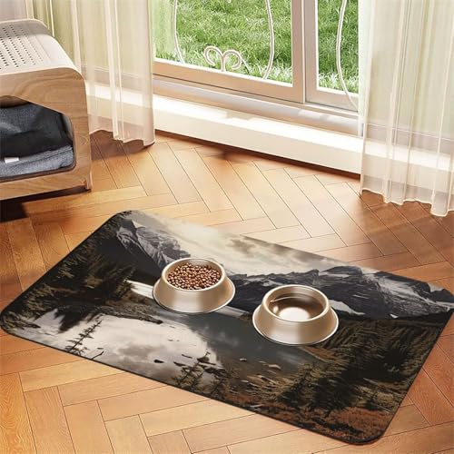 Futtermatte für Haustiere, Querformat, 30 x 45 cm, saugfähige Hundematte für Futter und Wassernapf, PU-Leder, Katzenfuttermatte, wasserdicht, schnell trocknend, Haustier-Tischsets, keine Flecken Futtermatte für Haustiere, Querformat, 30 x 45 cm, saugfähige Hundematte für Futter und Wassernapf, PU-Leder, Katzenfuttermatte, wasserdicht, schnell trocknend, Haustier-Tischsets, keine Flecken von FHEBNDS