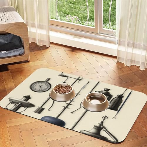 Futtermatte für medizinische Geräte und Instrumente, 40 x 60 cm, saugfähige Hundematte für Futter- und Wassernapf, PU-Leder, Katzenfuttermatte, wasserdicht, schnell trocknend, keine Flecken Futtermatte für medizinische Geräte und Instrumente, 40 x 60 cm, saugfähige Hundematte für Futter- und Wassernapf, PU-Leder, Katzenfuttermatte, wasserdicht, schnell trocknend, keine Flecken von FHEBNDS
