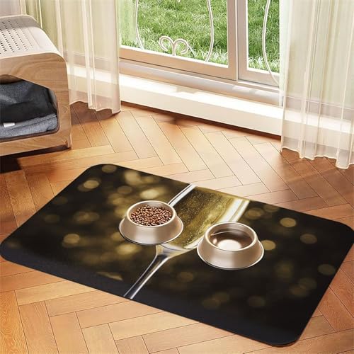 Futternapf-Matte für Haustiere, 30 x 45 cm, saugfähige Hundematte für Futter und Wassernapf, PU-Leder, Katzenfuttermatte, wasserdicht, schnell trocknend, keine Flecken Futternapf-Matte für Haustiere, 30 x 45 cm, saugfähige Hundematte für Futter und Wassernapf, PU-Leder, Katzenfuttermatte, wasserdicht, schnell trocknend, keine Flecken von FHEBNDS