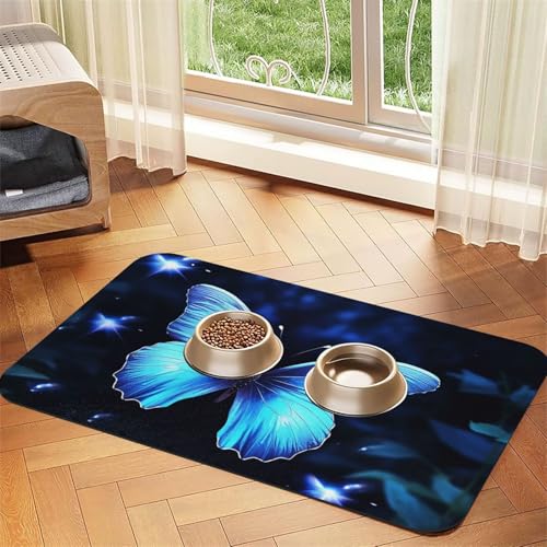Haustier-Futtermatte, 40 x 60 cm, saugfähige Hundematte für Futter- und Wassernapf, PU-Leder, Katzenfuttermatte, wasserdicht, schnell trocknend, keine Flecken Haustier-Futtermatte, 40 x 60 cm, saugfähige Hundematte für Futter- und Wassernapf, PU-Leder, Katzenfuttermatte, wasserdicht, schnell trocknend, keine Flecken von FHEBNDS