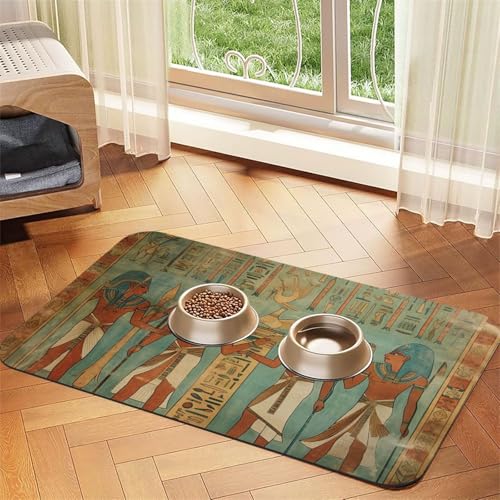 Haustier-Futtermatte für Frauen im alten Ägypten, 30 x 45 cm, saugfähige Hundematte für Futter- und Wassernapf, PU-Leder-Katzenfuttermatte, wasserdicht, schnell trocknend, keine Flecken Haustier-Futtermatte für Frauen im alten Ägypten, 30 x 45 cm, saugfähige Hundematte für Futter- und Wassernapf, PU-Leder-Katzenfuttermatte, wasserdicht, schnell trocknend, keine Flecken von FHEBNDS