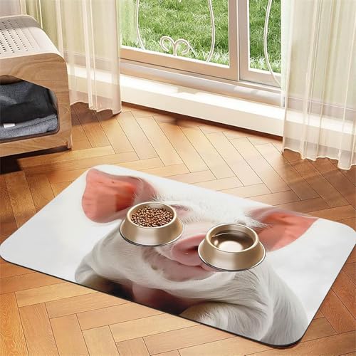 Lachende Haustier-Füttermatte, 40 x 60 cm, saugfähige Hundematte für Futter und Wassernapf, PU-Leder, Katzenfuttermatte, wasserdicht, schnell trocknend, Haustier-Tischsets, keine Flecken Lachende Haustier-Füttermatte, 40 x 60 cm, saugfähige Hundematte für Futter und Wassernapf, PU-Leder, Katzenfuttermatte, wasserdicht, schnell trocknend, Haustier-Tischsets, keine Flecken von FHEBNDS