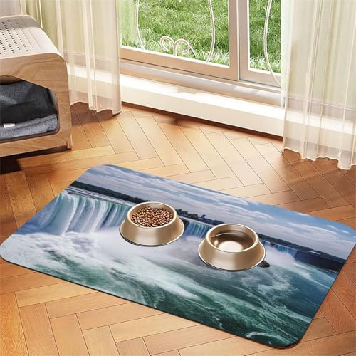 Niagara Falls Futtermatte für Haustiere, 30 x 45 cm, saugfähige Hundematte für Futter und Wassernapf, PU-Leder, Katzenfuttermatte, wasserdicht, schnell trocknend, Haustier-Tischsets, keine Flecken Niagara Falls Futtermatte für Haustiere, 30 x 45 cm, saugfähige Hundematte für Futter und Wassernapf, PU-Leder, Katzenfuttermatte, wasserdicht, schnell trocknend, Haustier-Tischsets, keine Flecken von FHEBNDS