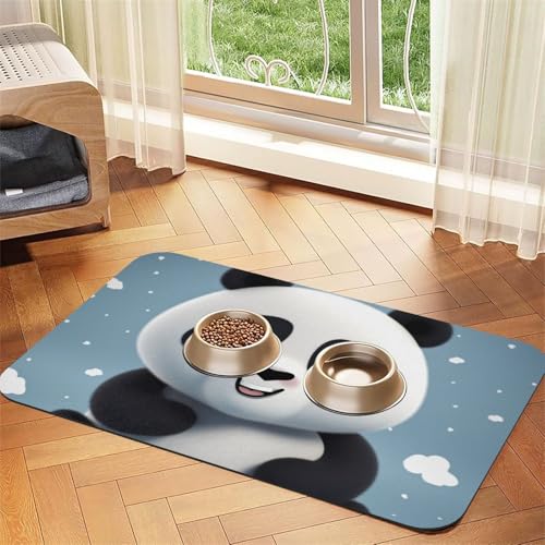 Panda-Cartoon-Füttermatte, 30 x 45 cm, saugfähige Hundematte für Futter- und Wassernapf, PU-Leder, Katzenfuttermatte, wasserdicht, schnell trocknend, Haustier-Tischsets, keine Flecken Panda-Cartoon-Füttermatte, 30 x 45 cm, saugfähige Hundematte für Futter- und Wassernapf, PU-Leder, Katzenfuttermatte, wasserdicht, schnell trocknend, Haustier-Tischsets, keine Flecken von FHEBNDS