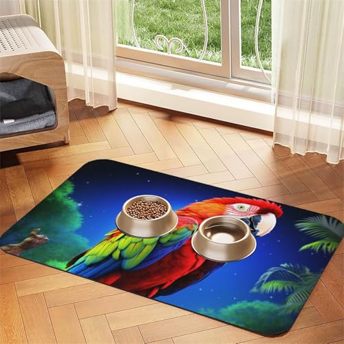 Papageien-Futtermatte für Haustiere, 40 x 60 cm, saugfähige Hundematte für Futter und Wassernapf, PU-Leder, Katzenfuttermatte, wasserdicht, schnell trocknend, Haustier-Tischsets, keine Flecken Papageien-Futtermatte für Haustiere, 40 x 60 cm, saugfähige Hundematte für Futter und Wassernapf, PU-Leder, Katzenfuttermatte, wasserdicht, schnell trocknend, Haustier-Tischsets, keine Flecken von FHEBNDS