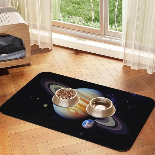 Planet Jupiter Futtermatte für Haustiere, 40 x 60 cm, saugfähige Hundematte für Futter und Wassernapf, PU-Leder, Katzenfuttermatte, wasserdicht, schnell trocknend, Haustier-Platzsets, keine Flecken Planet Jupiter Futtermatte für Haustiere, 40 x 60 cm, saugfähige Hundematte für Futter und Wassernapf, PU-Leder, Katzenfuttermatte, wasserdicht, schnell trocknend, Haustier-Platzsets, keine Flecken von FHEBNDS