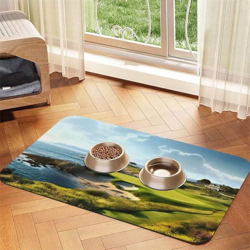 Seaside Golfplatz-Füttermatte, 30 x 45 cm, saugfähige Hundematte für Futter- und Wassernapf, PU-Leder, Katzenfuttermatte, wasserdicht, schnell trocknend, Haustier-Platzsets, keine Flecken Seaside Golfplatz-Füttermatte, 30 x 45 cm, saugfähige Hundematte für Futter- und Wassernapf, PU-Leder, Katzenfuttermatte, wasserdicht, schnell trocknend, Haustier-Platzsets, keine Flecken von FHEBNDS