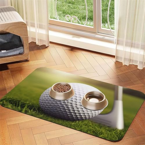 Sport-Golfball-Füttermatte, 30 x 45 cm, saugfähige Hundematte für Futter- und Wassernapf, PU-Leder, Katzenfuttermatte, wasserdicht, schnell trocknend, Haustier-Tischsets, keine Flecken Sport-Golfball-Füttermatte, 30 x 45 cm, saugfähige Hundematte für Futter- und Wassernapf, PU-Leder, Katzenfuttermatte, wasserdicht, schnell trocknend, Haustier-Tischsets, keine Flecken von FHEBNDS