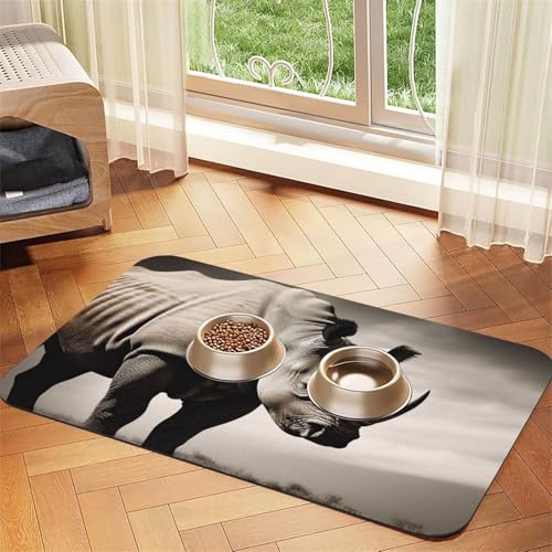 Südafrika Tierfuttermatte, 40 x 60 cm, saugfähige Hundematte für Futter und Wassernapf, PU-Leder, Katzenfuttermatte, wasserdicht, schnell trocknend, Haustier-Platzsets, keine Flecken Südafrika Tierfuttermatte, 40 x 60 cm, saugfähige Hundematte für Futter und Wassernapf, PU-Leder, Katzenfuttermatte, wasserdicht, schnell trocknend, Haustier-Platzsets, keine Flecken von FHEBNDS