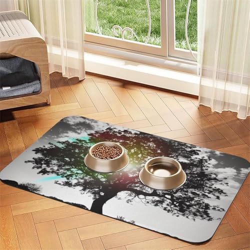 Tree Art Futtermatte für Haustiere, 40 x 60 cm, saugfähige Hundematte für Futter und Wassernapf, PU-Leder, Katzenfuttermatte, wasserdicht, schnell trocknend, Haustier-Tischsets, keine Flecken Tree Art Futtermatte für Haustiere, 40 x 60 cm, saugfähige Hundematte für Futter und Wassernapf, PU-Leder, Katzenfuttermatte, wasserdicht, schnell trocknend, Haustier-Tischsets, keine Flecken von FHEBNDS