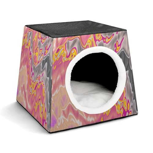 FHEDMN Haustierbett, wasserdichtes Oxford-Haustierbett für kleine Hunde und Katzen, faltbares Hundehaus, Katzenhöhle, weiches warmes Futter, Weltraumkapsel-Design, maschinenwaschbar FHEDMN Haustierbett, wasserdichtes Oxford-Haustierbett für kleine Hunde und Katzen, faltbares Hundehaus, Katzenhöhle, weiches warmes Futter, Weltraumkapsel-Design, maschinenwaschbar von FHEDMN