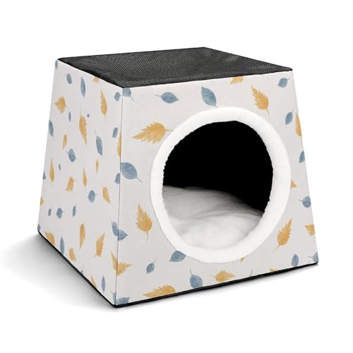 FHEDMN Haustierbett, wasserdichtes Oxford-Haustierbett für kleine Hunde und Katzen, faltbares Hundehaus, Katzenhöhle, weiches warmes Futter, Weltraumkapsel-Design, maschinenwaschbar von FHEDMN