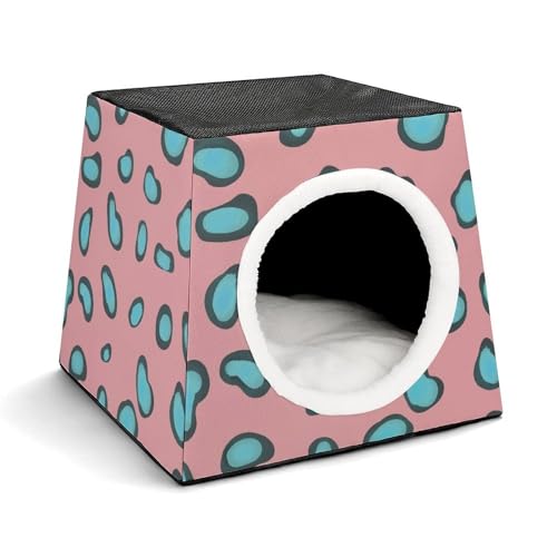 FHEDMN Haustierbett, wasserdichtes Oxford-Haustierbett für kleine Hunde und Katzen, faltbares Hundehaus, Katzenhöhle, weiches warmes Futter, Weltraumkapsel-Design, maschinenwaschbar von FHEDMN