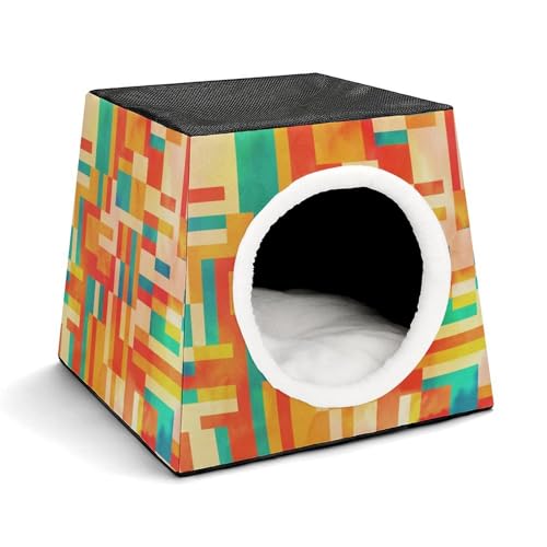 FHEDMN Haustierbett, wasserdichtes Oxford-Haustierbett für kleine Hunde und Katzen, faltbares Hundehaus, Katzenhöhle, weiches warmes Futter, Weltraumkapsel-Design, maschinenwaschbar FHEDMN Haustierbett, wasserdichtes Oxford-Haustierbett für kleine Hunde und Katzen, faltbares Hundehaus, Katzenhöhle, weiches warmes Futter, Weltraumkapsel-Design, maschinenwaschbar von FHEDMN