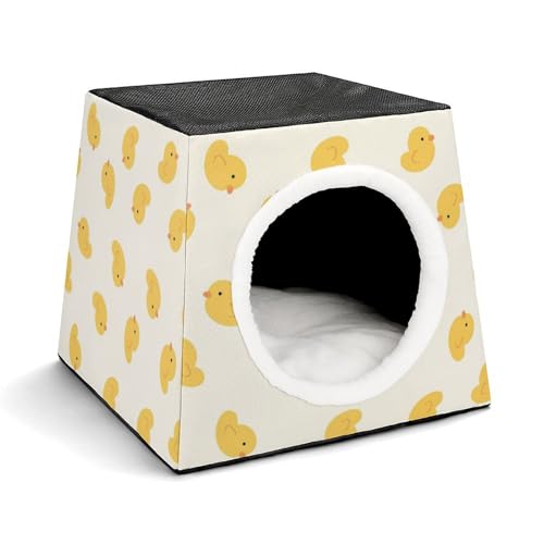 FHEDMN Haustierbett, wasserdichtes Oxford-Haustierbett für kleine Hunde und Katzen, faltbares Hundehaus, Katzenhöhle, weiches warmes Futter, Weltraumkapsel-Design, maschinenwaschbar von FHEDMN