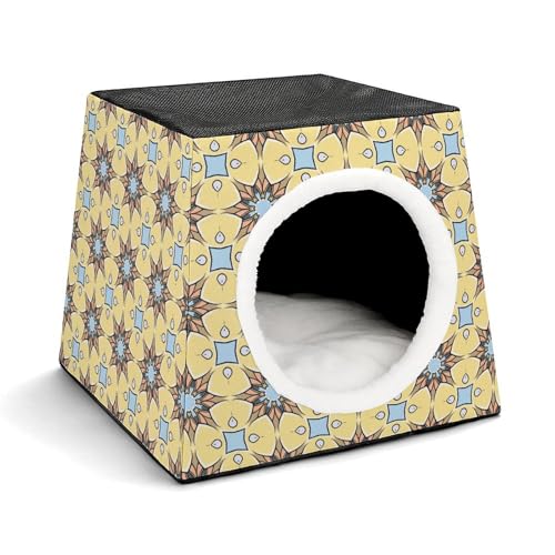 FHEDMN Haustierbett, wasserdichtes Oxford-Haustierbett für kleine Hunde und Katzen, faltbares Hundehaus, Katzenhöhle, weiches warmes Futter, Weltraumkapsel-Design, maschinenwaschbar FHEDMN Haustierbett, wasserdichtes Oxford-Haustierbett für kleine Hunde und Katzen, faltbares Hundehaus, Katzenhöhle, weiches warmes Futter, Weltraumkapsel-Design, maschinenwaschbar von FHEDMN