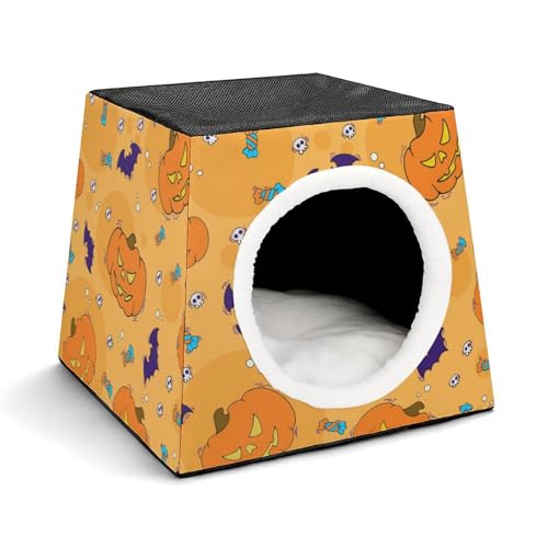 FHEDMN Haustierbett, wasserdichtes Oxford-Haustierbett für kleine Hunde und Katzen, faltbares Hundehaus, Katzenhöhle, weiches warmes Futter, Weltraumkapsel-Design, maschinenwaschbar von FHEDMN