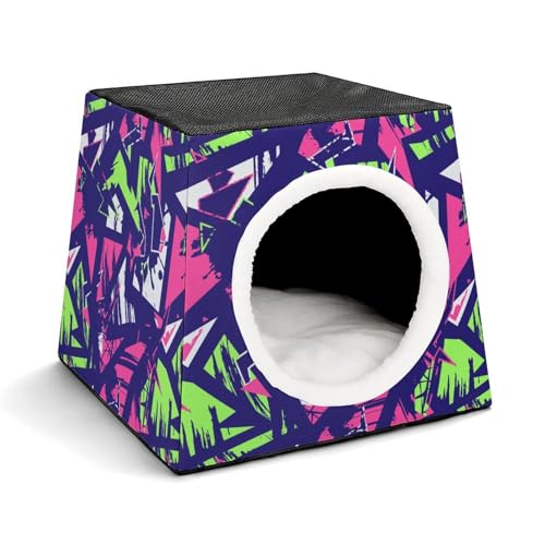 FHEDMN Haustierbett, wasserdichtes Oxford-Haustierbett für kleine Hunde und Katzen, faltbares Hundehaus, Katzenhöhle, weiches warmes Futter, Weltraumkapsel-Design, maschinenwaschbar FHEDMN Haustierbett, wasserdichtes Oxford-Haustierbett für kleine Hunde und Katzen, faltbares Hundehaus, Katzenhöhle, weiches warmes Futter, Weltraumkapsel-Design, maschinenwaschbar von FHEDMN
