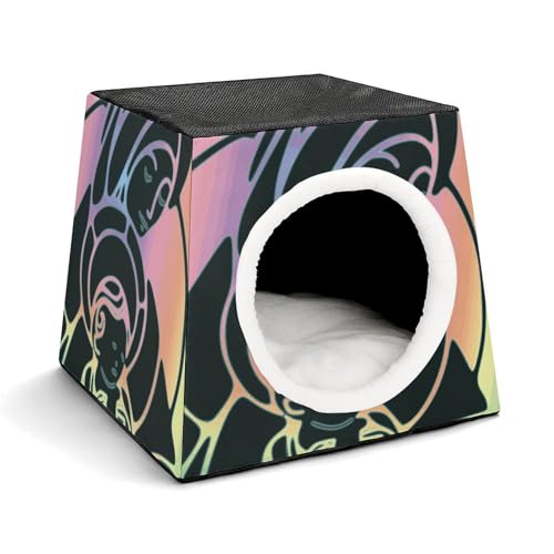 FHEDMN Haustierbett, wasserdichtes Oxford-Haustierbett für kleine Hunde und Katzen, faltbares Hundehaus, Katzenhöhle, weiches warmes Futter, Weltraumkapsel-Design, maschinenwaschbar FHEDMN Haustierbett, wasserdichtes Oxford-Haustierbett für kleine Hunde und Katzen, faltbares Hundehaus, Katzenhöhle, weiches warmes Futter, Weltraumkapsel-Design, maschinenwaschbar von FHEDMN