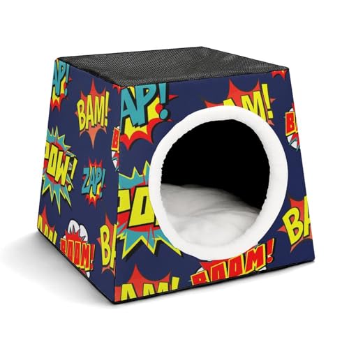 FHEDMN Haustierbett, wasserdichtes Oxford-Haustierbett für kleine Hunde und Katzen, faltbares Hundehaus, Katzenhöhle, weiches warmes Futter, Weltraumkapsel-Design, maschinenwaschbar FHEDMN Haustierbett, wasserdichtes Oxford-Haustierbett für kleine Hunde und Katzen, faltbares Hundehaus, Katzenhöhle, weiches warmes Futter, Weltraumkapsel-Design, maschinenwaschbar von FHEDMN