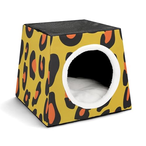FHEDMN Haustierbett, wasserdichtes Oxford-Haustierbett für kleine Hunde und Katzen, faltbares Hundehaus, Katzenhöhle, weiches warmes Futter, Weltraumkapsel-Design, maschinenwaschbar von FHEDMN