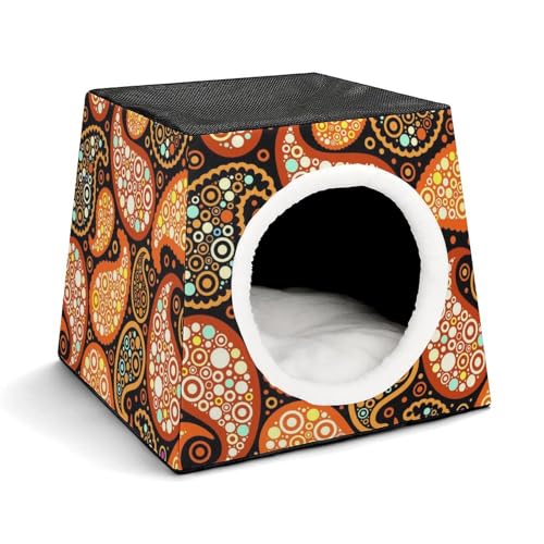 FHEDMN Haustierbett, wasserdichtes Oxford-Haustierbett für kleine Hunde und Katzen, faltbares Hundehaus, Katzenhöhle, weiches warmes Futter, Weltraumkapsel-Design, maschinenwaschbar FHEDMN Haustierbett, wasserdichtes Oxford-Haustierbett für kleine Hunde und Katzen, faltbares Hundehaus, Katzenhöhle, weiches warmes Futter, Weltraumkapsel-Design, maschinenwaschbar von FHEDMN