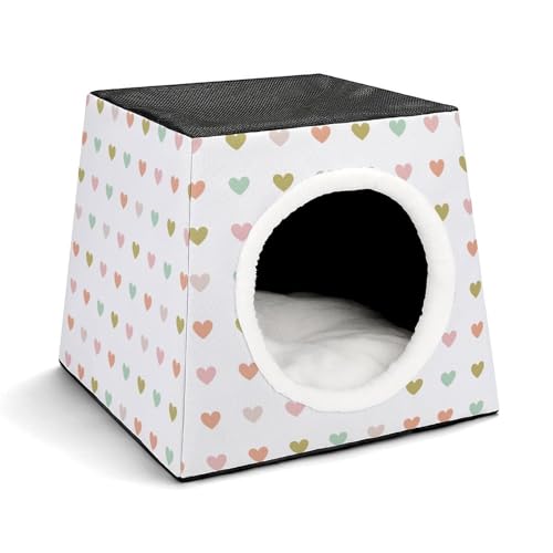 FHEDMN Haustierbett, wasserdichtes Oxford-Haustierbett für kleine Hunde und Katzen, faltbares Hundehaus, Katzenhöhle, weiches warmes Futter, Weltraumkapsel-Design, maschinenwaschbar von FHEDMN