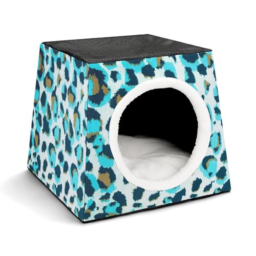 FHEDMN Haustierbett, wasserdichtes Oxford-Haustierbett für kleine Hunde und Katzen, faltbares Hundehaus, Katzenhöhle, weiches warmes Futter, Weltraumkapsel-Design, maschinenwaschbar von FHEDMN