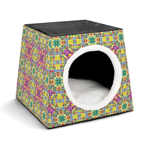 FHEDMN Haustierbett, wasserdichtes Oxford-Haustierbett für kleine Hunde und Katzen, faltbares Hundehaus, Katzenhöhle, weiches warmes Futter, Weltraumkapsel-Design, maschinenwaschbar FHEDMN Haustierbett, wasserdichtes Oxford-Haustierbett für kleine Hunde und Katzen, faltbares Hundehaus, Katzenhöhle, weiches warmes Futter, Weltraumkapsel-Design, maschinenwaschbar von FHEDMN