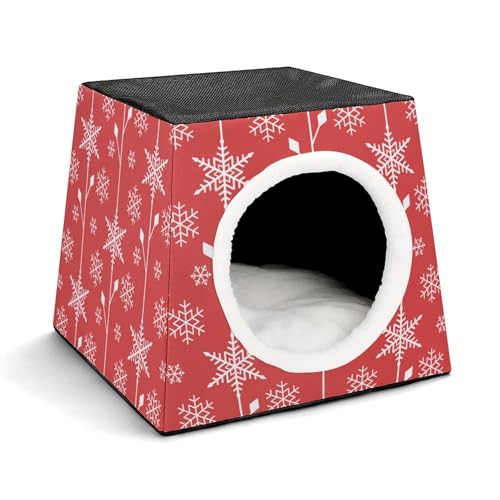 FHEDMN Haustierbett, wasserdichtes Oxford-Haustierbett für kleine Hunde und Katzen, faltbares Hundehaus, Katzenhöhle, weiches warmes Futter, Weltraumkapsel-Design, maschinenwaschbar von FHEDMN