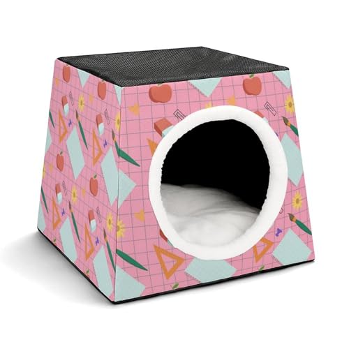 FHEDMN Haustierbett, wasserdichtes Oxford-Haustierbett für kleine Hunde und Katzen, faltbares Hundehaus, Katzenhöhle, weiches warmes Futter, Weltraumkapsel-Design, maschinenwaschbar von FHEDMN